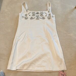 Elegant White Embellished Dress